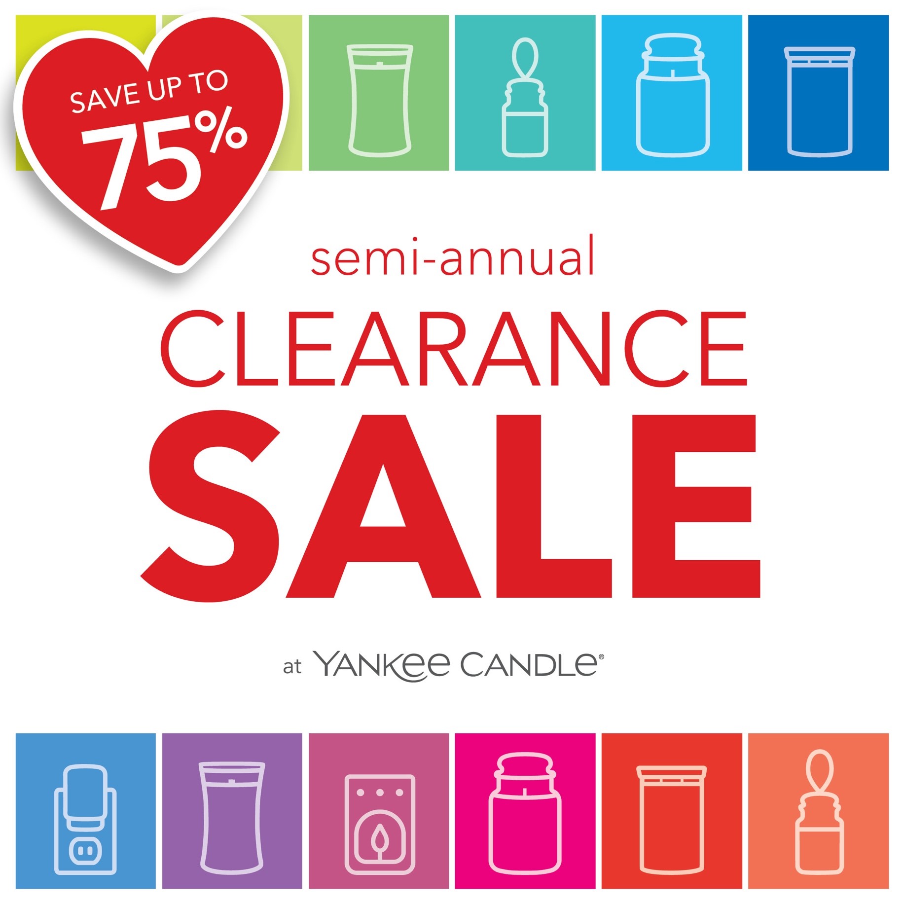 Semi Annual Clearance Sale going on now at Yankee Candle! Chicago